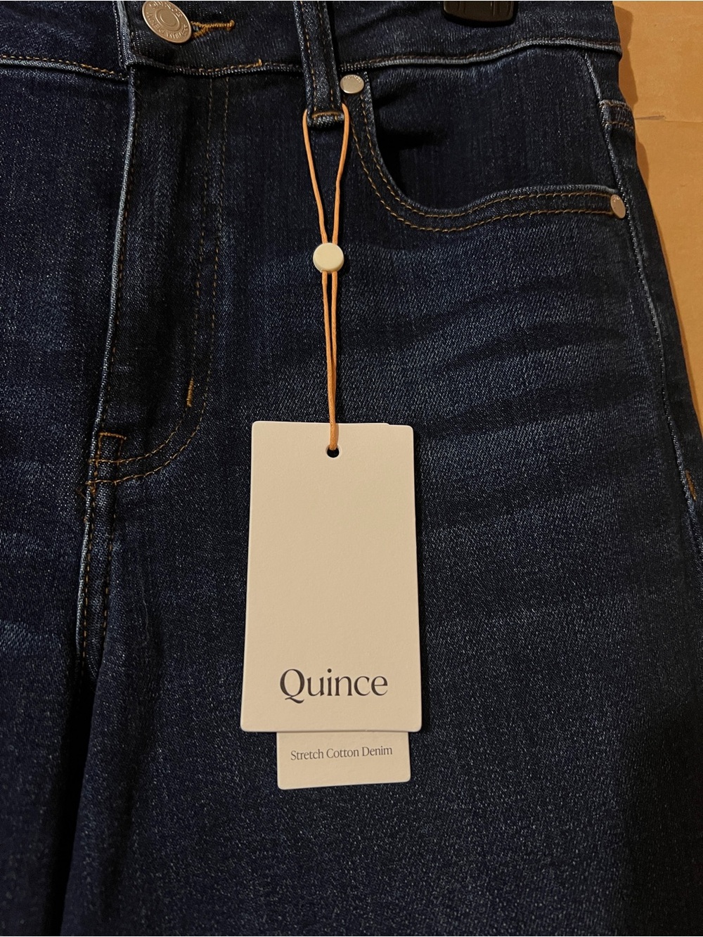 Quince | NWT Bella Stretch Wide Leg Jeans Midnight Blue High Rise Size 28 Long - Picture 4 of 10